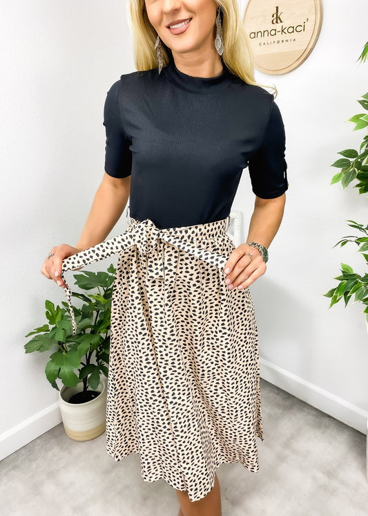 Tone Mock Neck Dress