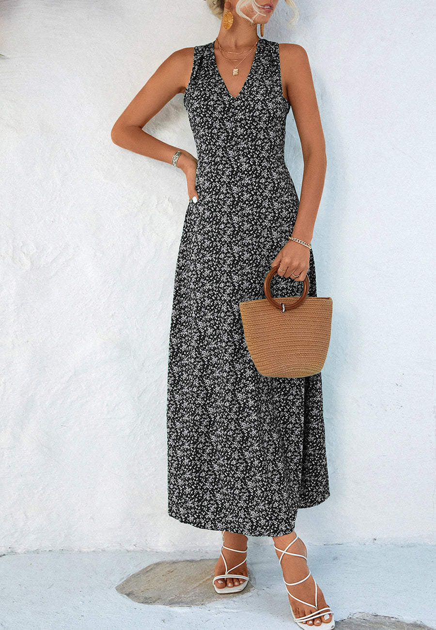 Ditsy Floral Back Dress