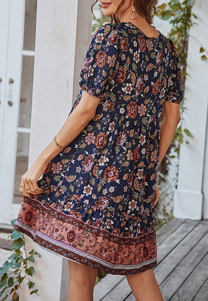 Floral Puff Sleeve Dress