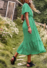Ditsy Floral Ruffle Hem Dress