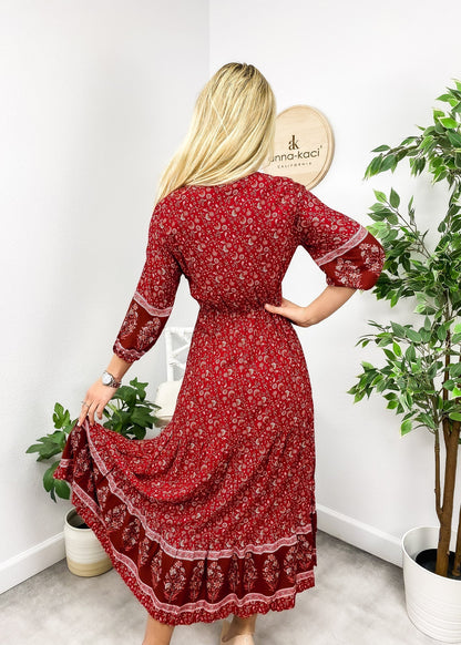 V Bohemian Maxi Dress