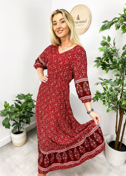 V Bohemian Maxi Dress