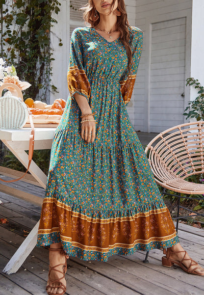 V Bohemian Maxi Dress