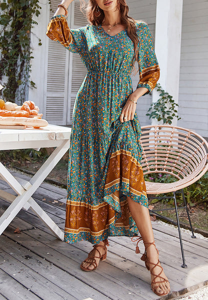 V Bohemian Maxi Dress