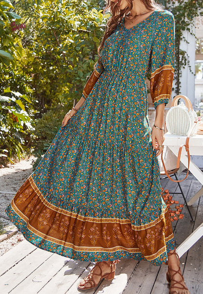 V Bohemian Maxi Dress