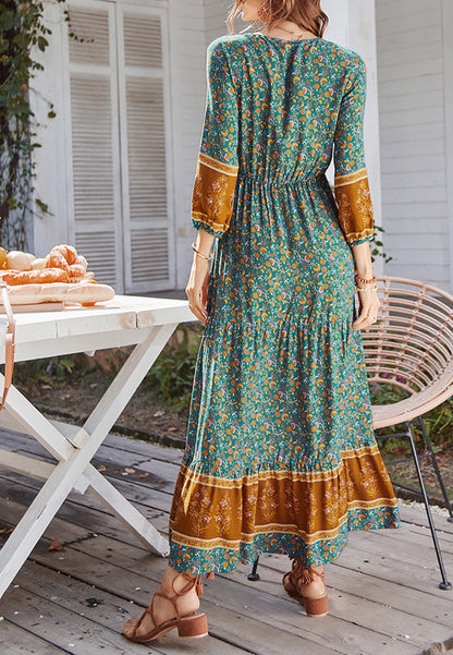 V Bohemian Maxi Dress