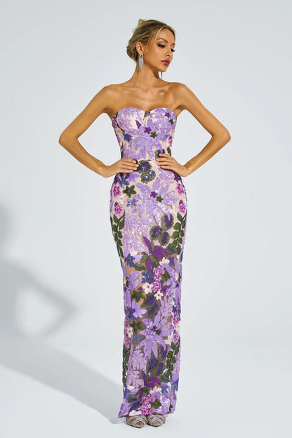 Jessica's Shoulder Embroidered Sequin Dress