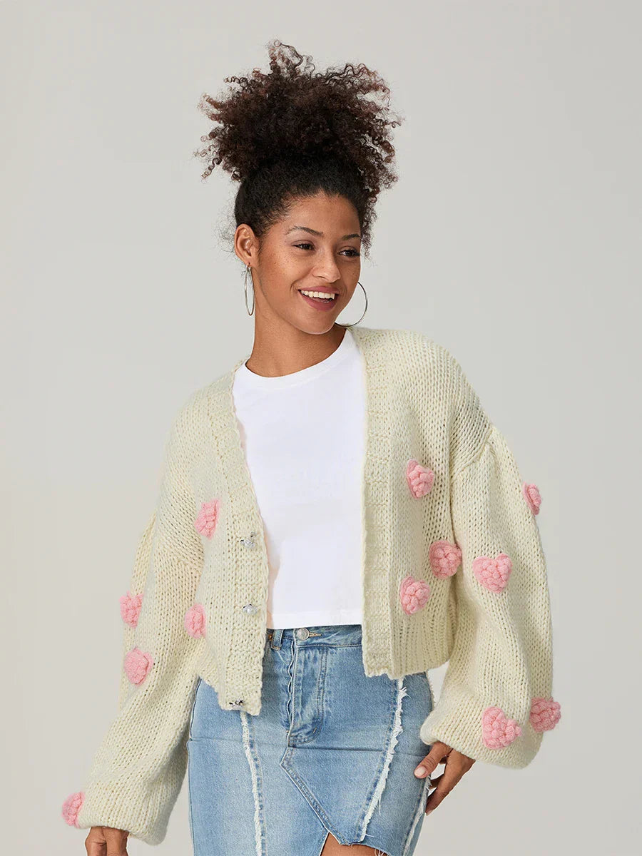 Autumn Sweater 3D Bow Cardigan Cardigan-241208