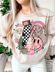 Fashion Retro Comfort Cotton Pop Sublimation Christmas Hoodie Light Grey / S Hoodies-L