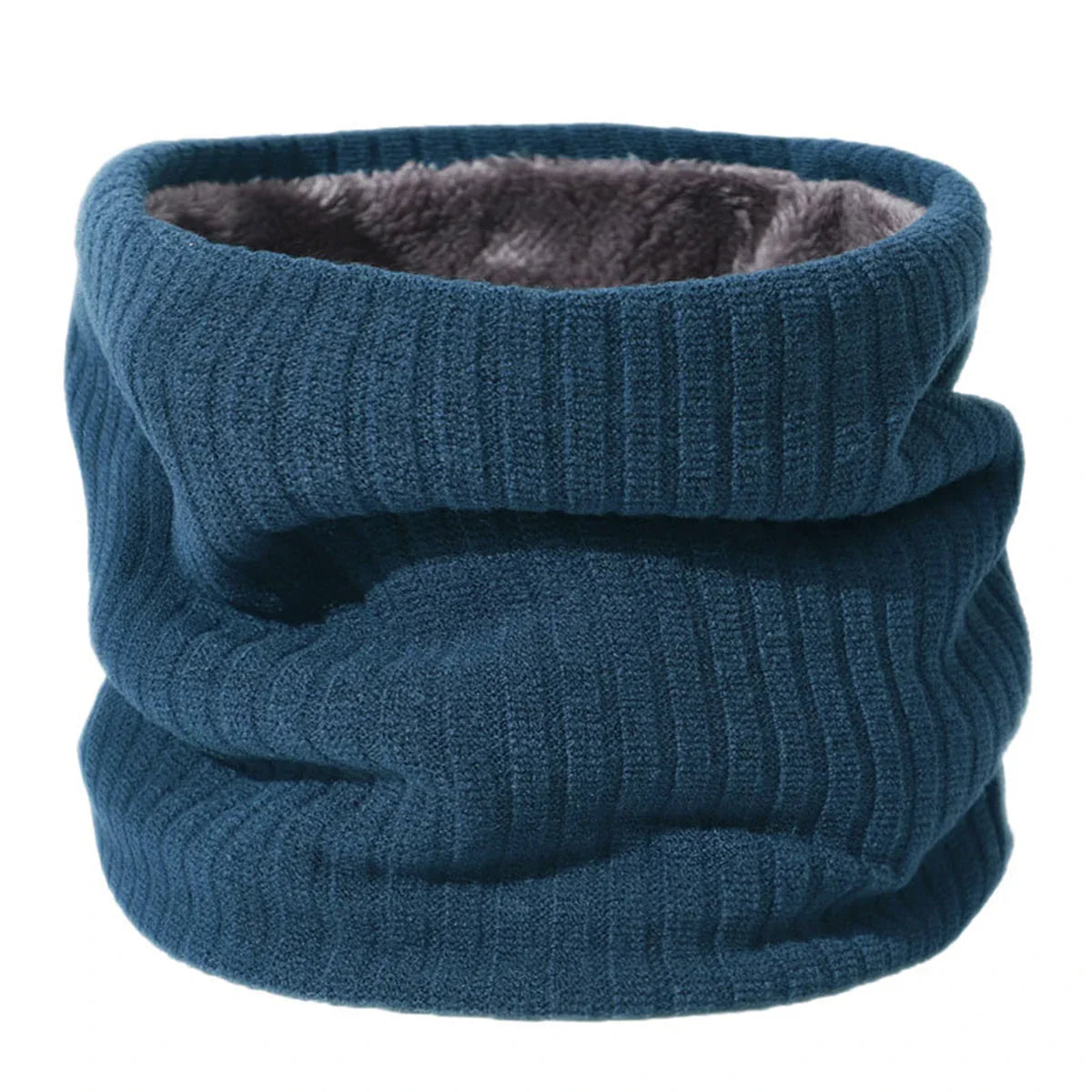 Cashmere Knit Ring Wool Neck Warmer Scarf for Women