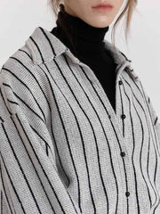 Gold Striped Casual Shirt