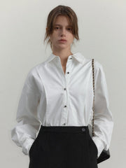 French-Inspired Cotton Cardigan Shirt