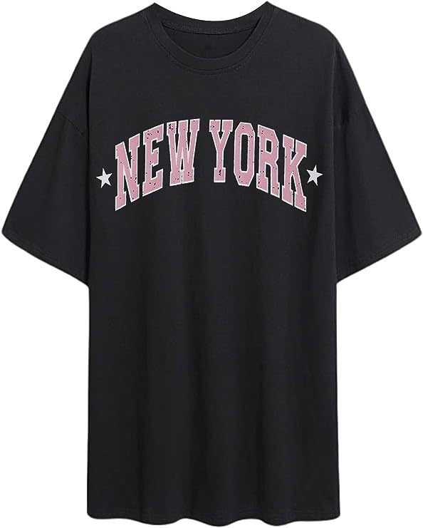 Round Neck T-Shirt With Short Sleeves And Letters