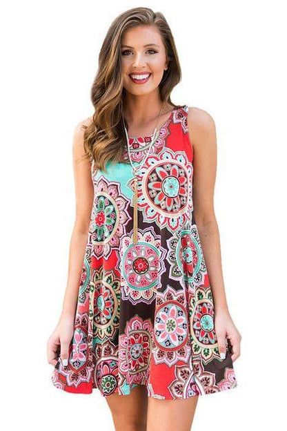 summer long vest causal dress