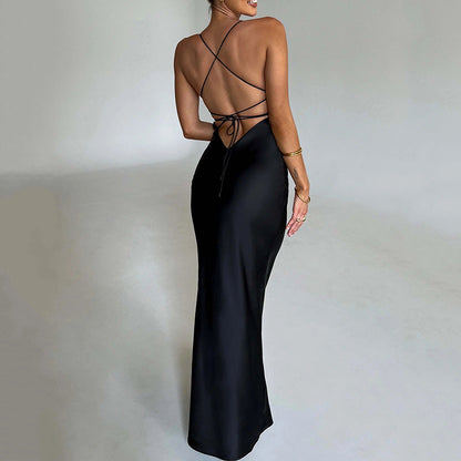Heidi Formal Stylish Satin Lattice Dress