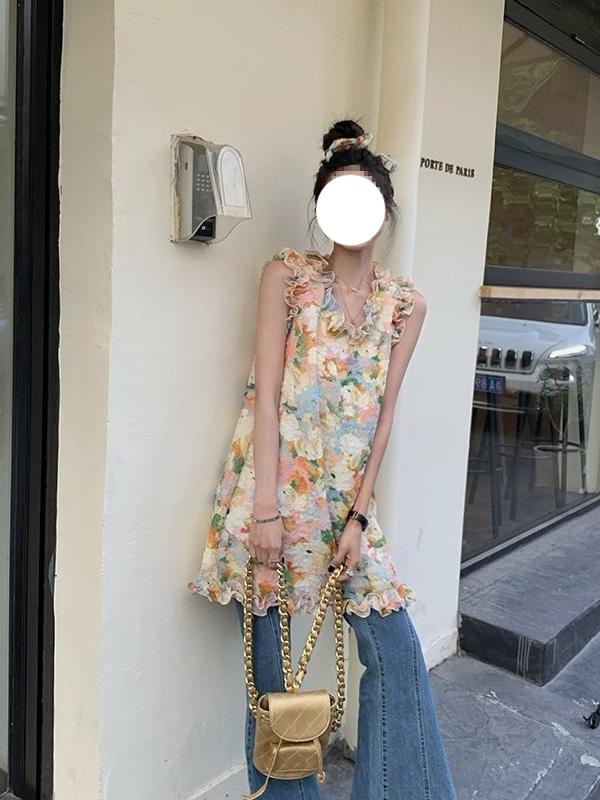 Floral Sleeveless Tank Dress