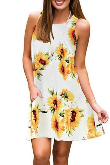 summer long vest causal dress
