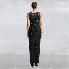 Rhinestone Sleeveless Hip Dress