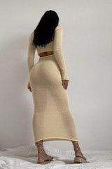Long-sleeved two-piece dress