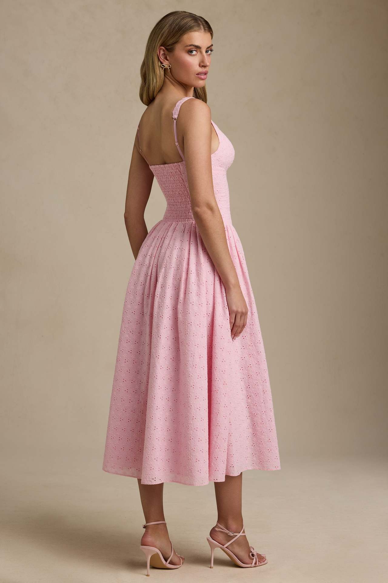 Heavy Embroidery Slim Fit Suspender Dress