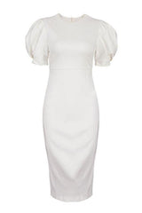 Tight high waist puff sleeve dress