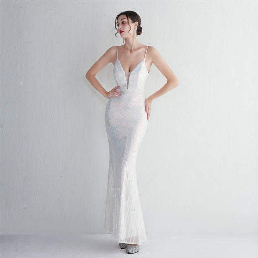 Liana Formal Sequin Charming Scroll Mermaid Dress