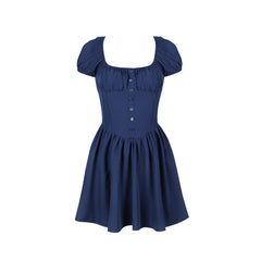 Sweet Spicy Boning Corset Slim Fit Puff Sleeve Square Collar