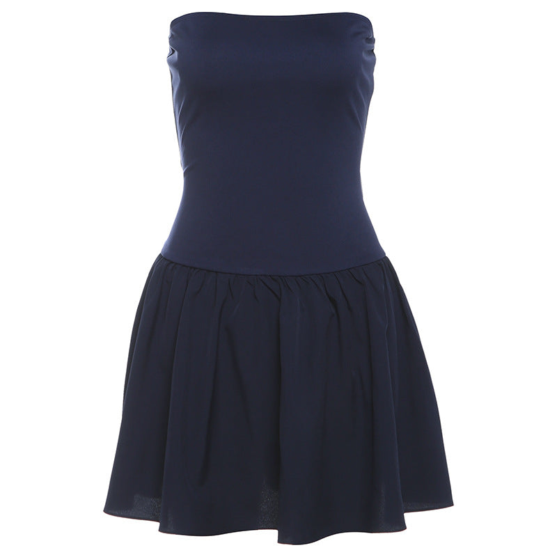 Pleated Dress With Patchwork