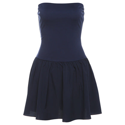Pleated Dress With Patchwork