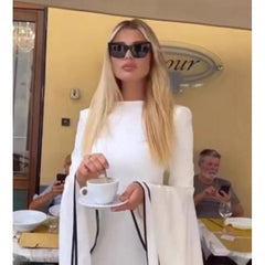 large lotus leaf sleeves dress