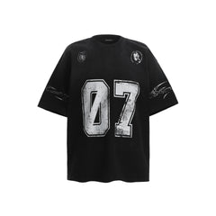 Street Mottled Print t-Shirt Hip-Hop Top