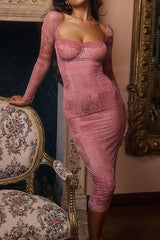 Sexy slim long-sleeved dress