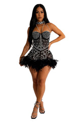 Diamond Sleeveless Short dress