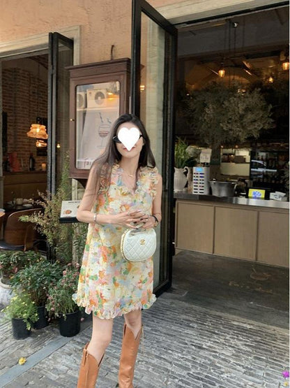 Floral Sleeveless Tank Dress