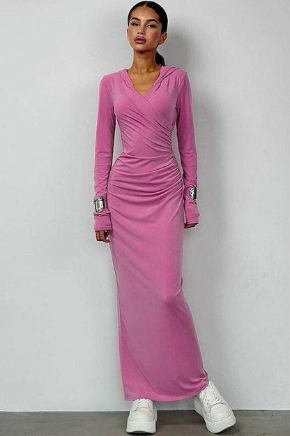 Slim hooded dress