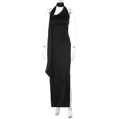 Fashionable Elegant Backless Slit Dress