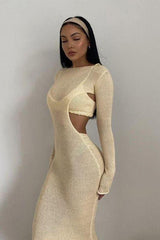 Long-sleeved two-piece dress