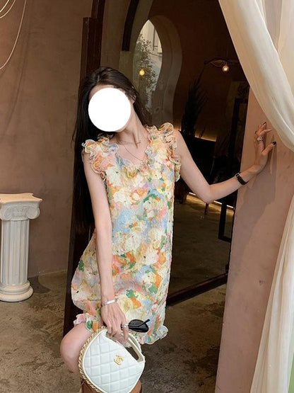 Floral Sleeveless Tank Dress