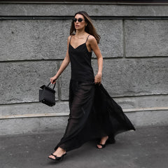 Elegant Design V neck Brace Slim Slimming Elegant Evening Dress French Anklet