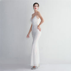 Liana Formal Sequin Charming Scroll Mermaid Dress