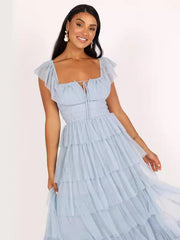 Tulle Midi Dress Charming - Light Blue