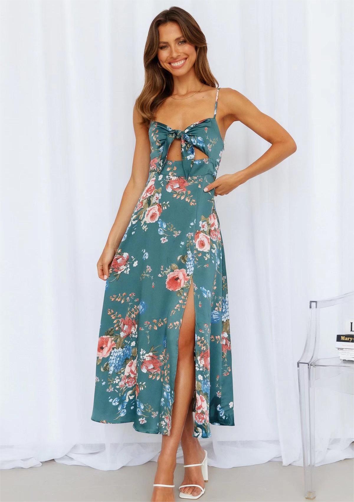 Floral Passion Stylish Ruffled Midi Dress