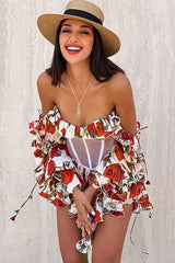 Knitted Perspective Tunic Lace Long-sleeved Dress