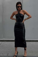 Halter Neck Hip Dress