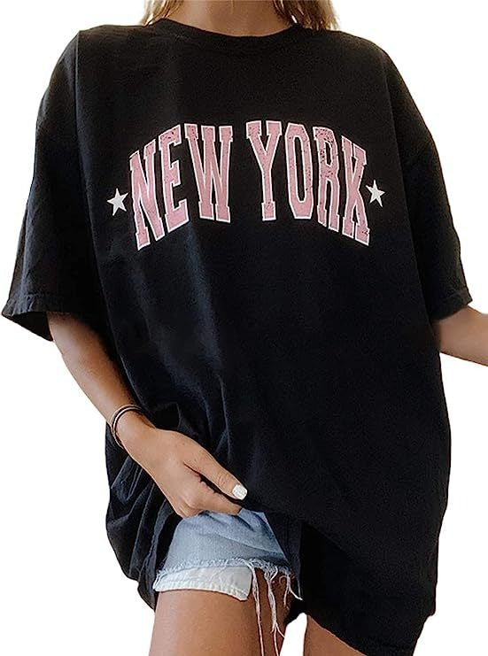 Round Neck T-Shirt With Short Sleeves And Letters