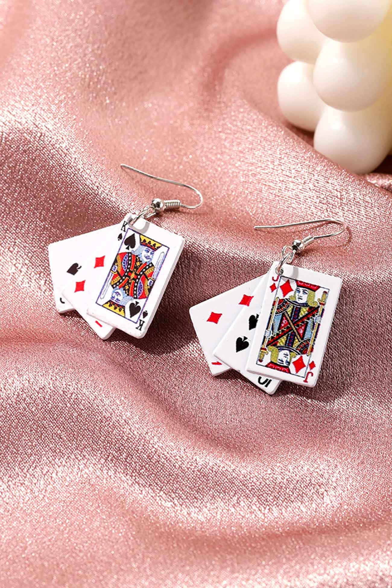 Playing Cards Pendant Earrings