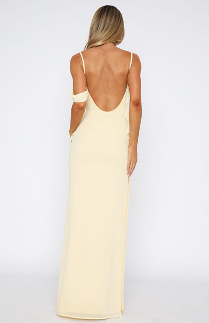 Love Blossoms Maxi Dress Lemon