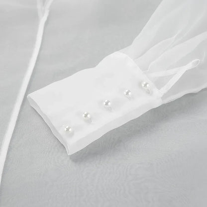 Mesh See-Through Long Sleeve Shirt