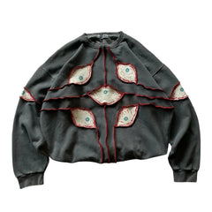 Dark Anime Visual Pullover Hoodie black3 / S