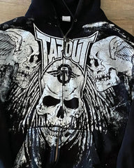 Dark Skull Design Zip Hoodie